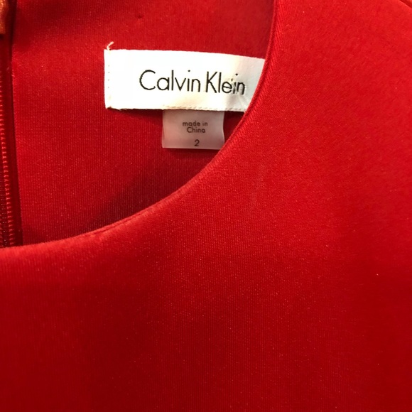 NWT Calvin Klein red dress size 2. Stunning! - Picture 2 of 8